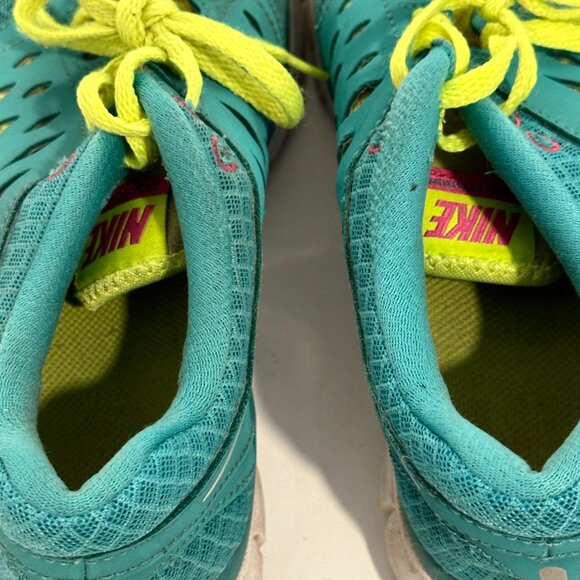 Nike Flex Athletic Running Shoe Turquoise Blue Low Top Lightweight Womens Sz 6.5 - Picture 7 of 9